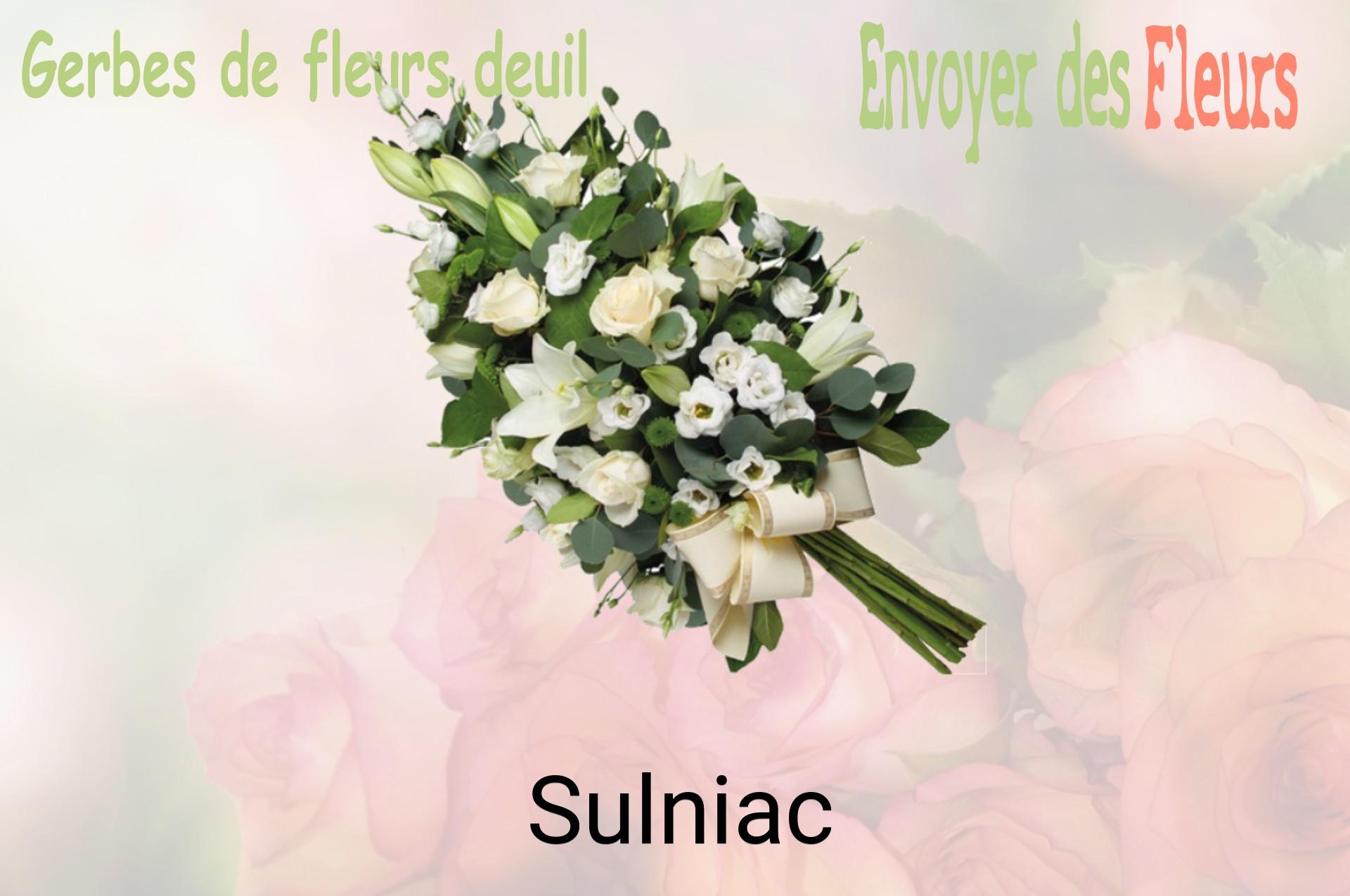 Gerbe de fleurs de deuil livrée à Sulniac